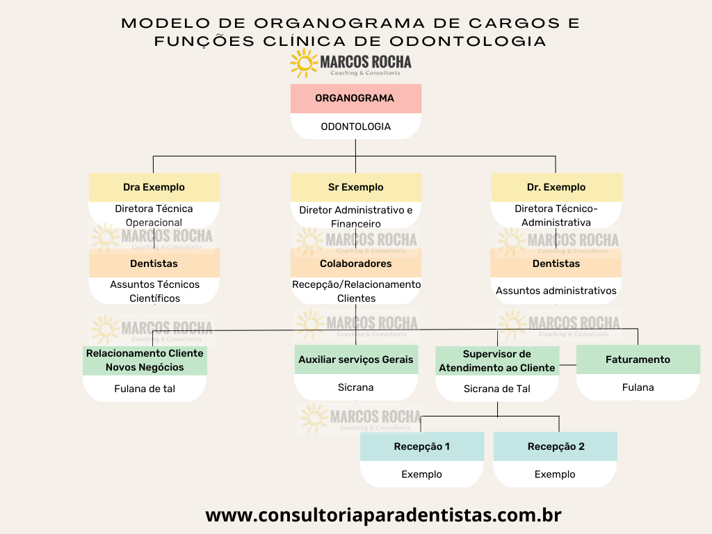 modelo organograma clínica de odontologia